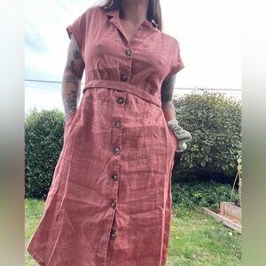 MNG button front dress. Size M